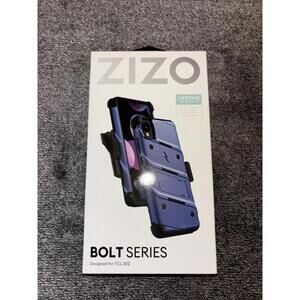 ZIZO BOLT Series Protective Case for TCL 30Z Blue Belt Clip Kickstand